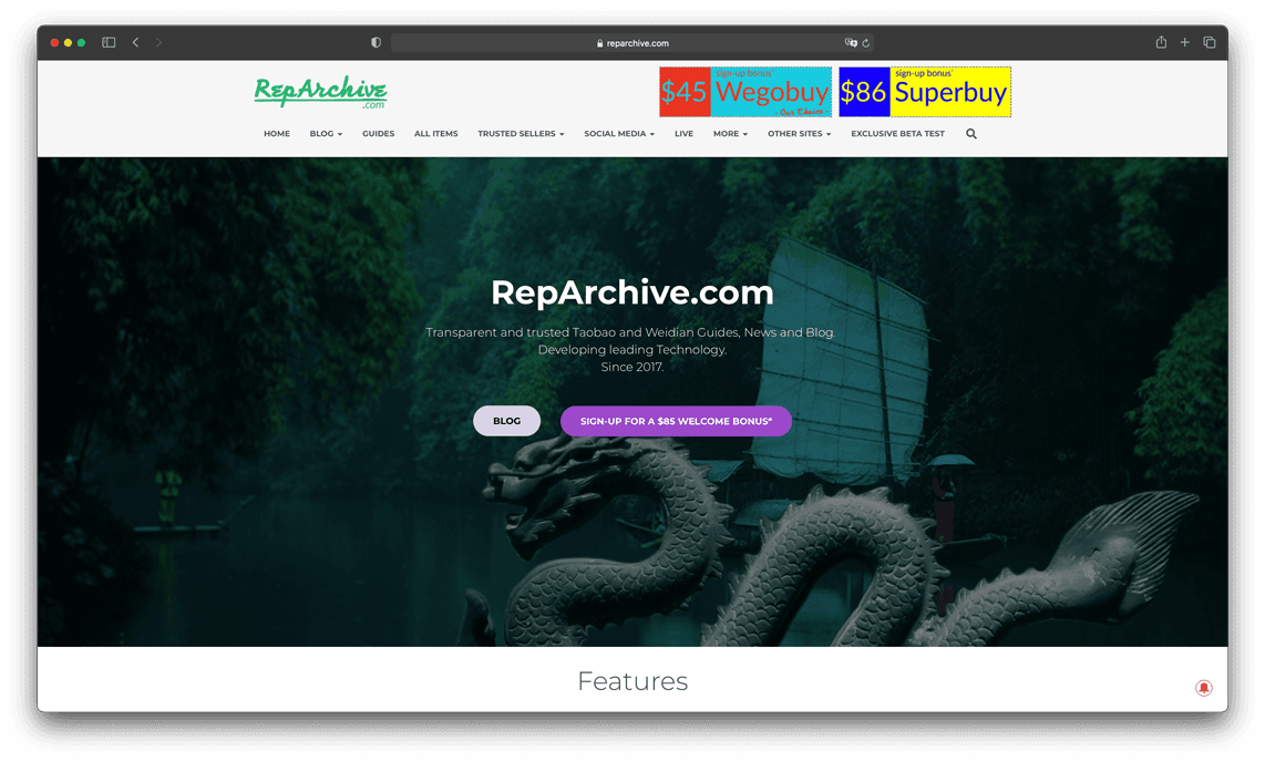 RepArchive Homepage